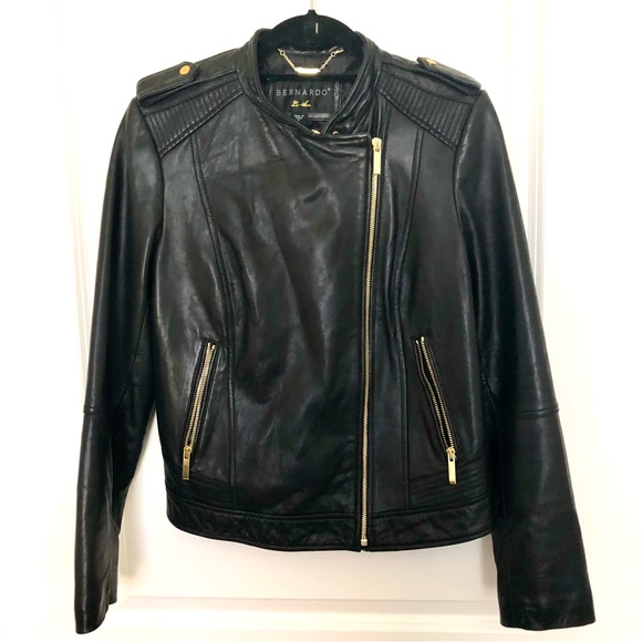 Bernardo Black Buttery Soft Leather Moro Jacket - Picture 2 of 8